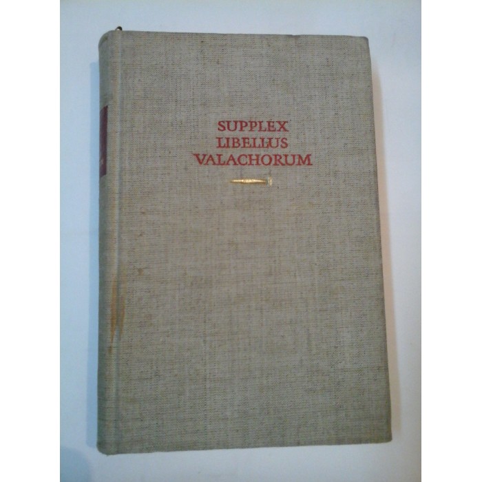 SUPPLEX  LIBELLUS  VALACHORUM - D. PRODAN - dedicatie si autograf